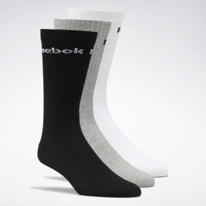 Reebok Active Core Crew Socken Damen - Weiß/Schwarz/Grau - DE 897-ZTO